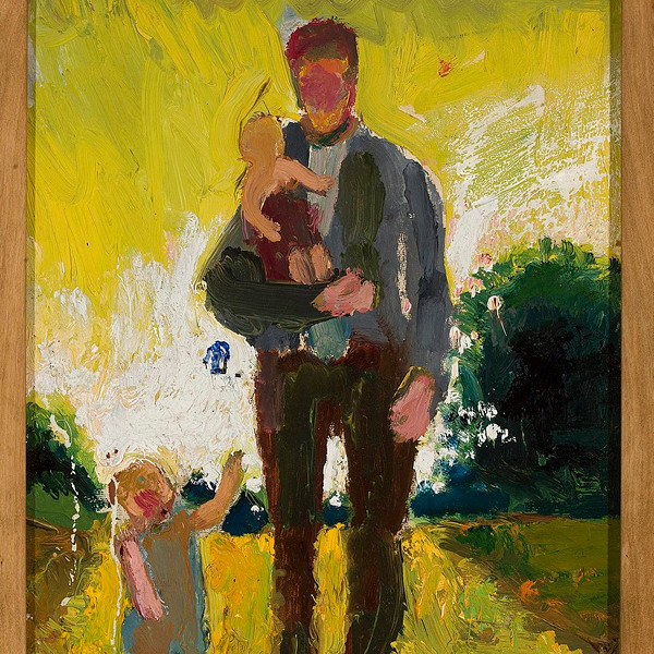 Zygmunt Waliszewski 'Man with children', 1914-1918, oil on panel