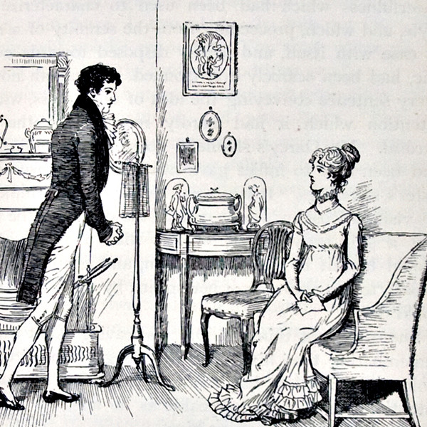 Darcy proposing to Elizabeth in "Pride and Prejudice" 1894 Chapter 34